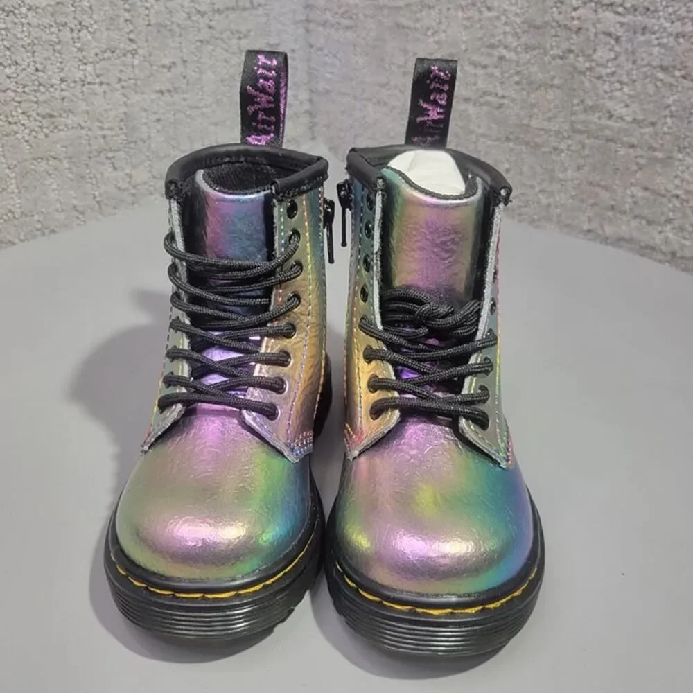 Dr Martens 1460 T Multicolor Leather Combat Boots Toddler Size US 7 EU 23